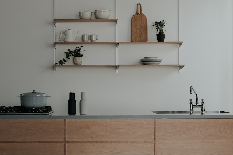 カウンターキッチンで調理シーンの撮影可