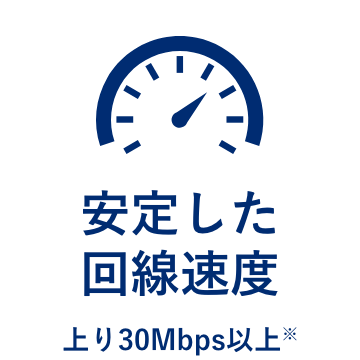 安定した回線速度