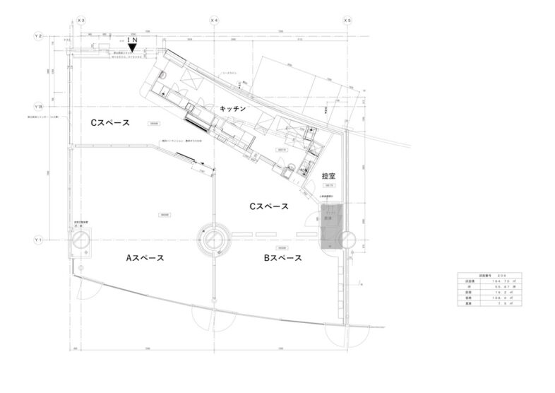カフェスタジオ「SWITCH STAND SHIODOME」の平面図