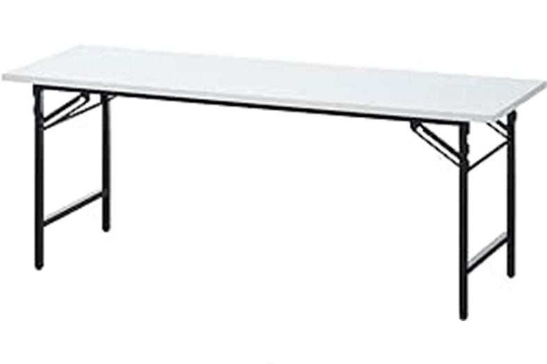 会議用テーブル-折りたたみテーブル-棚無し-幅1800×奥行600×高さ700mm