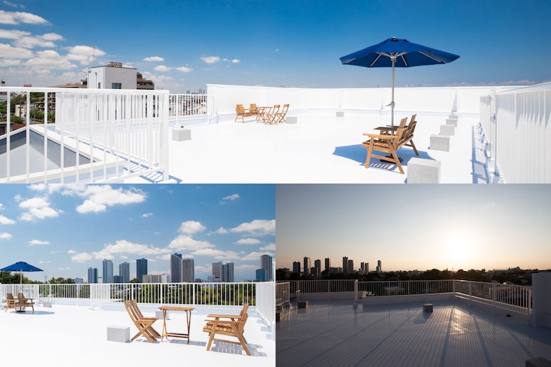 【rooftop】高層ビルを背景にした夕景、夜景撮影も可能