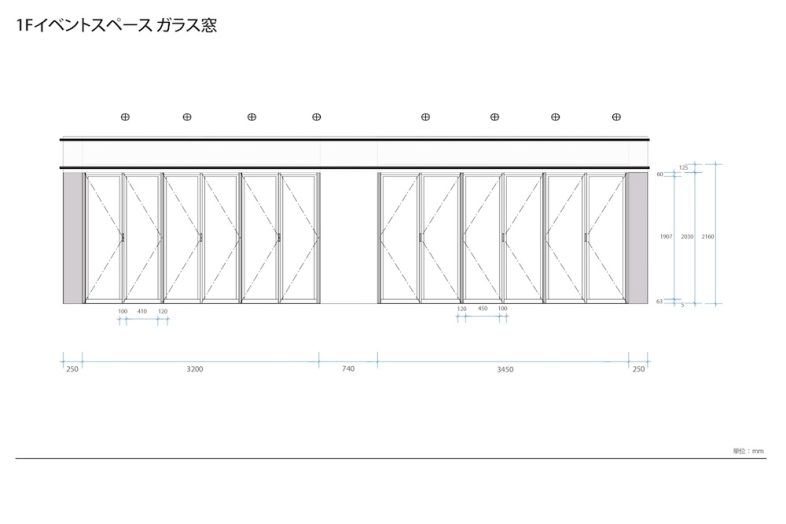 1Fイベントスペースはガラス窓なので人目につきやすいうえ、自然光を利用した撮影も可能