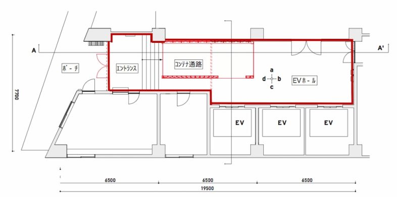 品川 WAREHOUSE Konan ENTRANCE｜平面図