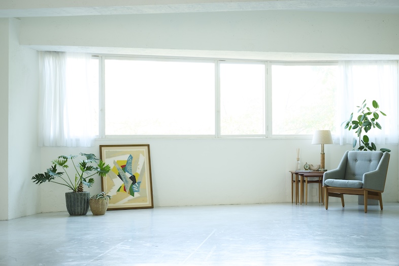 studio SPINDLE｜【WHITE MOETAR FLOOR】柔らかい自然光の入る目黒川沿い窓は光と影のコントラストを活かした画が撮れる