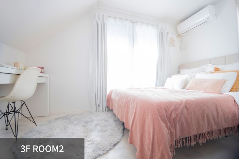 ヒカリノイエ目黒｜【3F/ROOM2】ピンクと白を基調としたお部屋