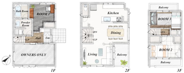 ヒカリノイエ目黒｜間取り図