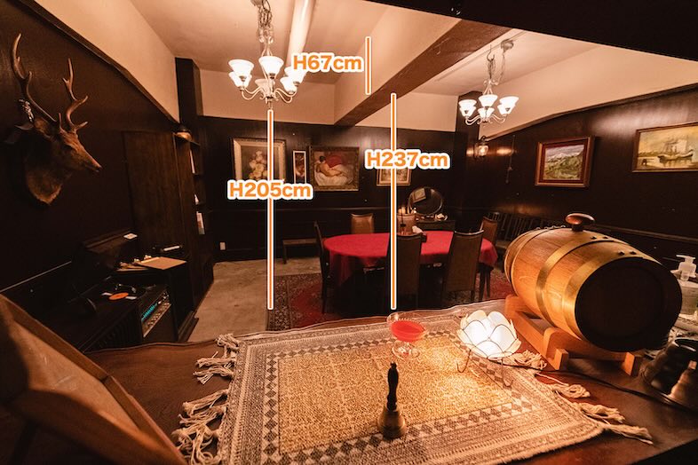 黒門カルチャーファクトリー｜バーラウンジサイズ