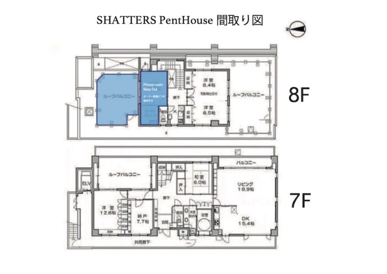 SHATTERS PentHouse｜間取り図