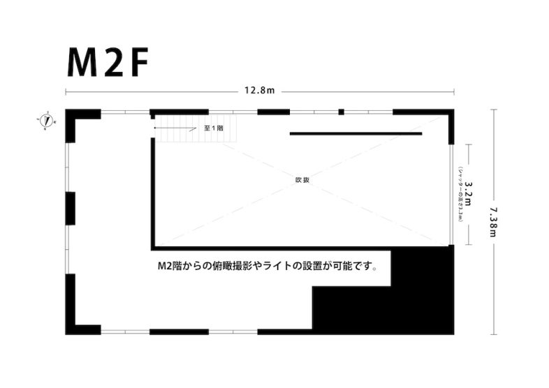 M2階スタジオ見取り図