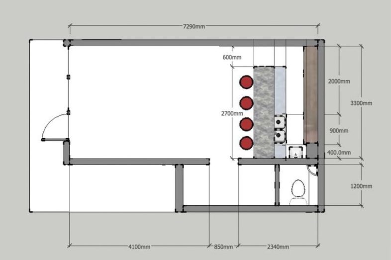 GOBLIN.原宿BAR&GALLERY店｜平面図