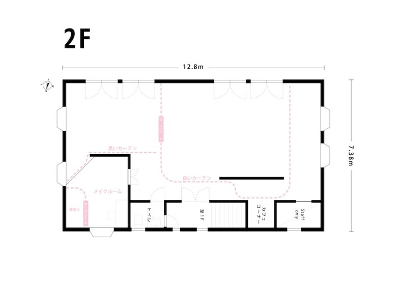 2階スタジオ見取り図