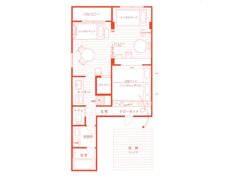 Lab8 Tokyo｜2F 平面図