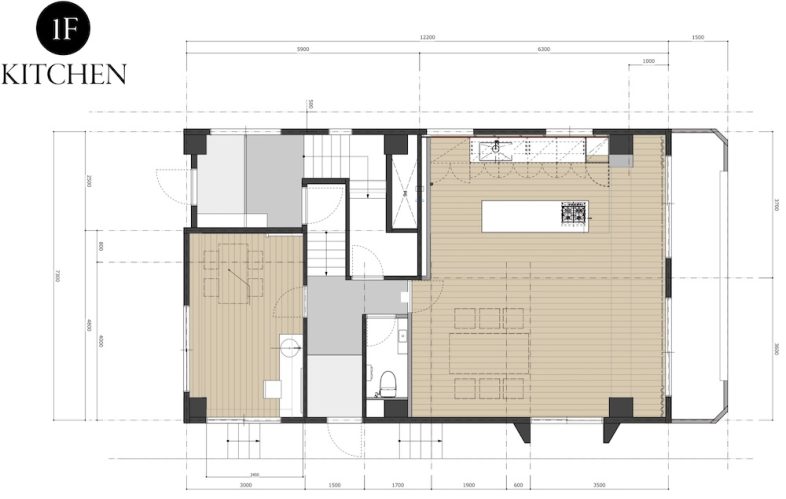 スタジオピーク表参道 1F｜平面図：1F_KITCHEN