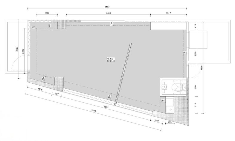 SHIROKABEスタジオ｜平面図
