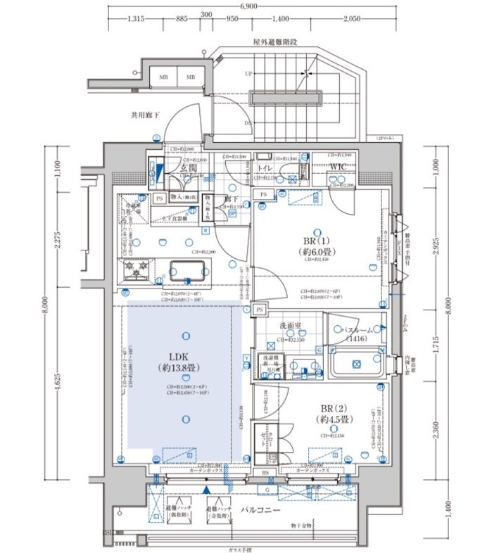 Yokohama K Studio 赤坂マンションスタジオ｜【平面図】2LDK