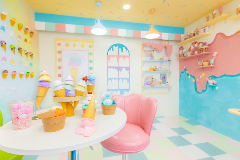 【2Fマルチスタジオ】パステルカラーでゆめかわいいアイスクリームエリア