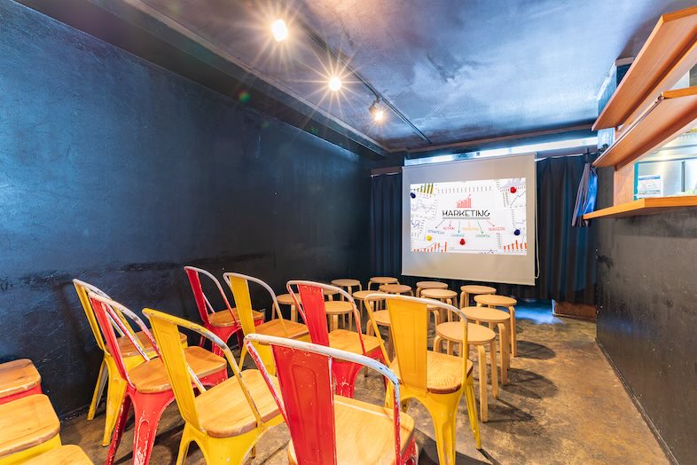 飲食の実演イベント、セミナー、懇親会などにも