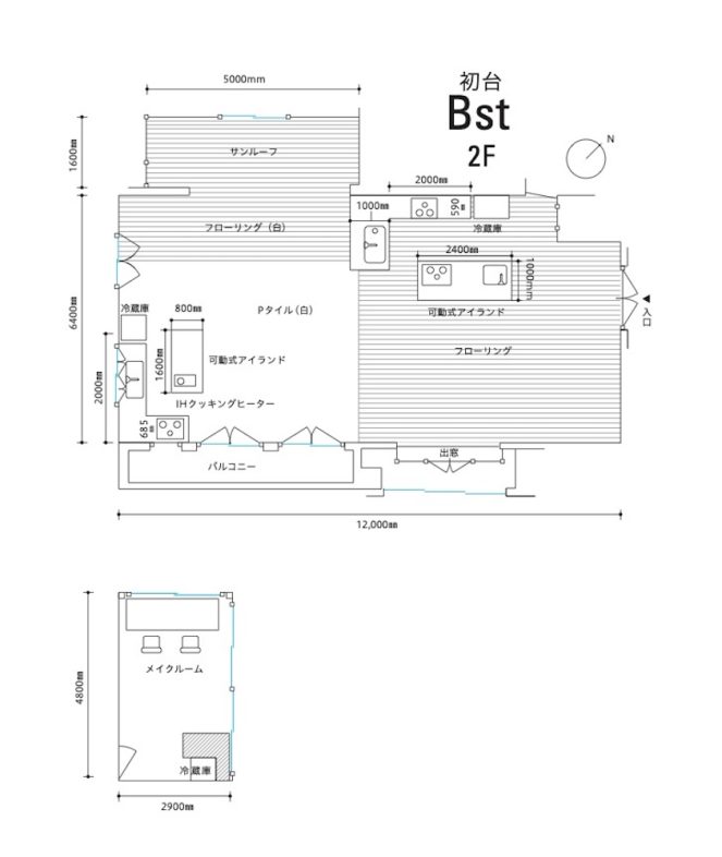 スタジオフィオーレ 初台｜【Bst】平面図