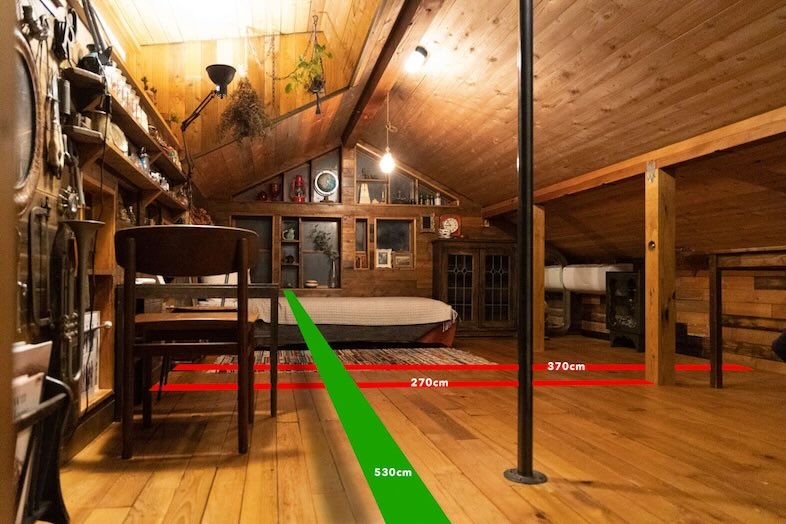 STUDIO BRASS｜ロフトスペースのサイズ