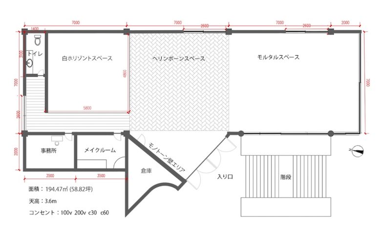 TAO STUDIO toda｜平面図