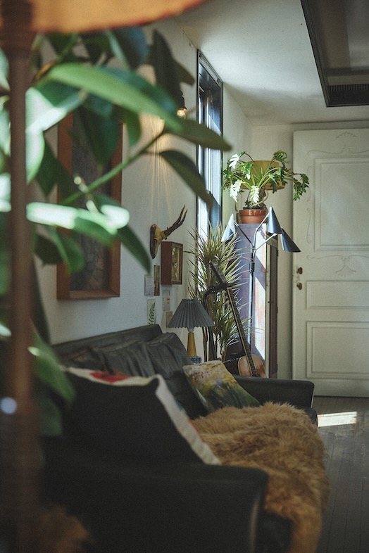 studio PHOME｜【1F】窓際のグリーンと暖かい光に包まれたリビングの明るいカット