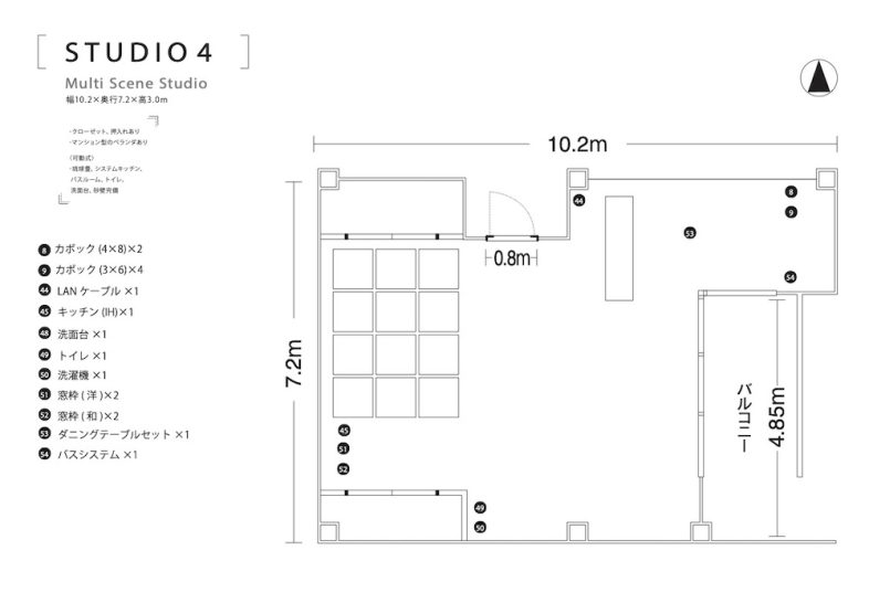 PIX神戸スタジオ｜【平面図】studio04