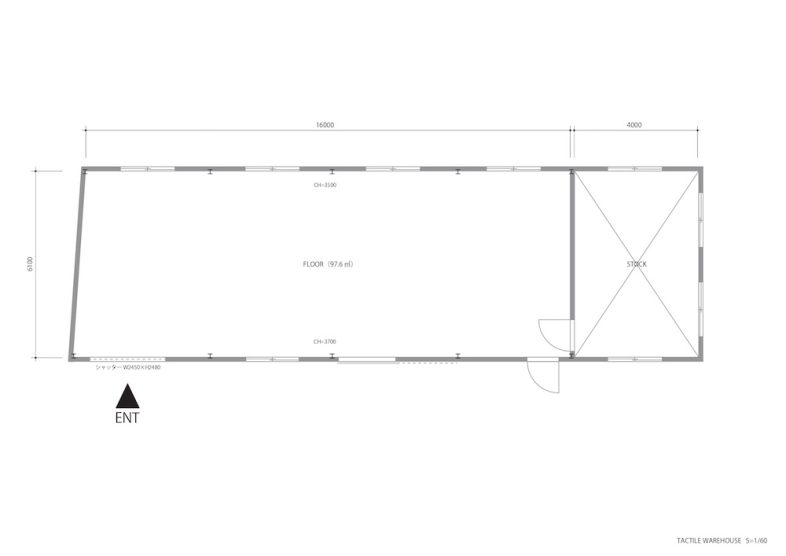 TACTILE HOUSE OSAKA｜倉庫平面図