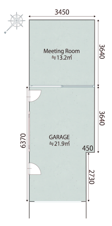 The PIER｜1F ガレージ 平面図
