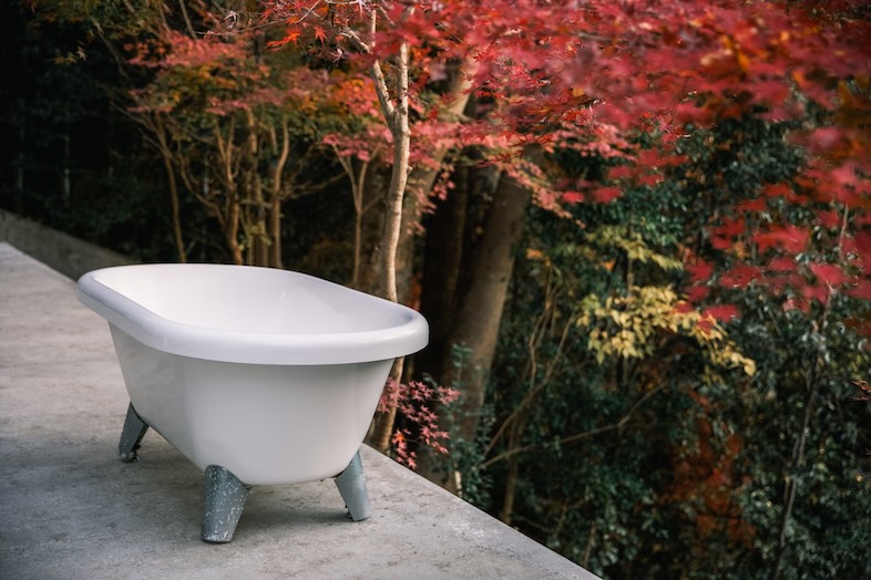 unbox okuōme｜バスタブは屋外に移動することも可能です