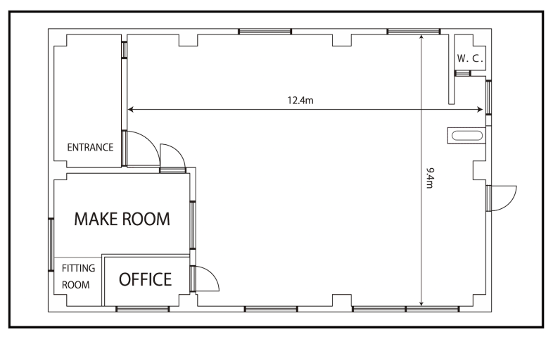 DELTA HOUSE STUDIO（IKEBUKURO）｜平面図