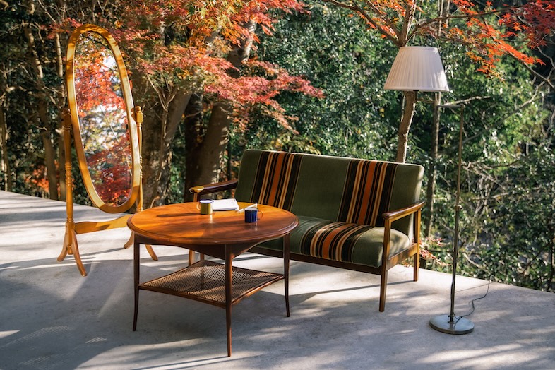 unbox okuōme｜レイアウトを組んで、屋外でのカフェシーン撮影が可能