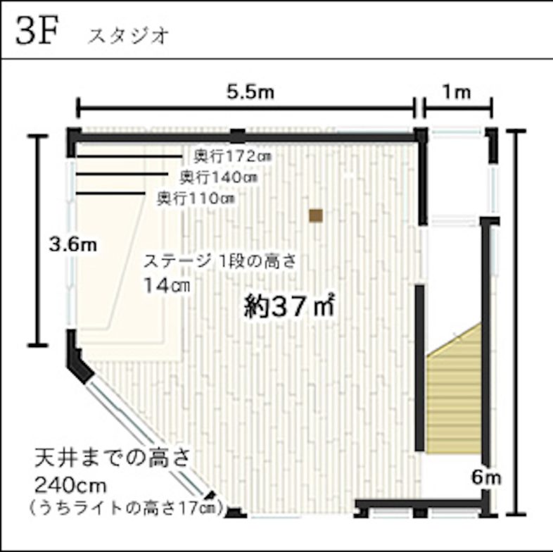スタジオクークー︎｜【平面図＿3F】