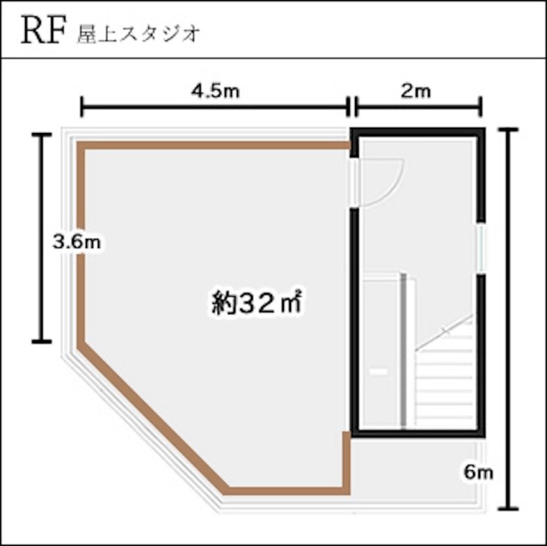 スタジオクークー︎｜【平面図＿屋上】