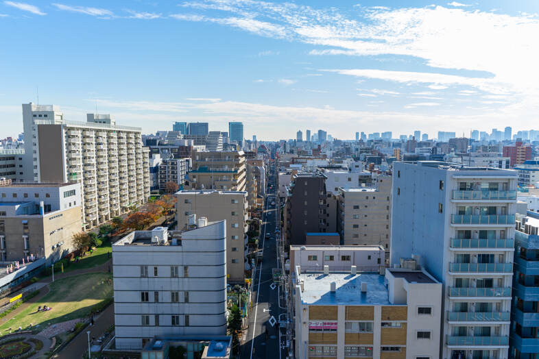 カズスタジオ｜高層階から広がる街並みを背景に東京の俯瞰風景が撮れます