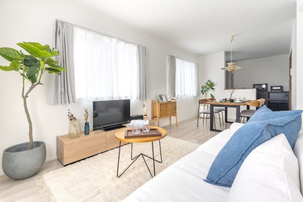 自然光がたっぷり入るリビングダイニングは、家族の日常や同棲カップルの生活シーンの撮影に最適