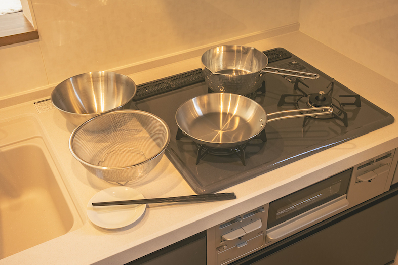 The Confidence House上板橋｜調理工程や手元アップの撮影に役立つ調理器具が豊富