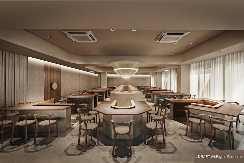 CRAZY GRANDE MAISON｜【3F】166㎡の3Fパーティーフロアでは、センターキッチンを囲んでライブキッチン撮影や料理演出ムービーが撮れる