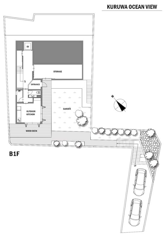 KURUWA OCEAN VIEW｜B1F 平面図