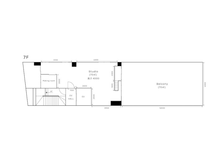 ライトスタジオ｜【平面図】7F