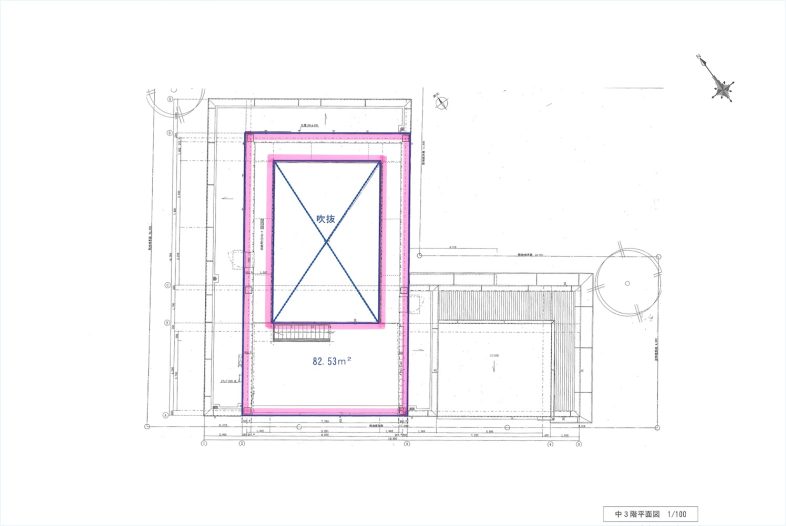 中目黒スタジオ｜中3階平面図