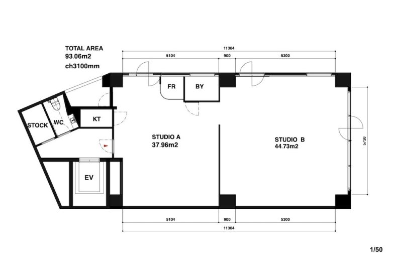 Studio L Gotanda｜平面図