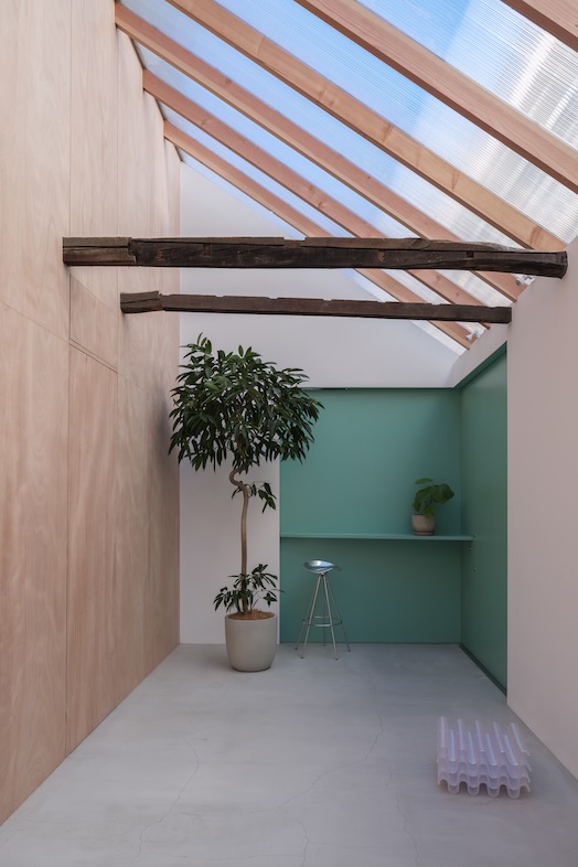 GREEN BOX IKEJIRI｜【1階スタジオ】ライトグリーンの両開きのドアは背景にしてもOK