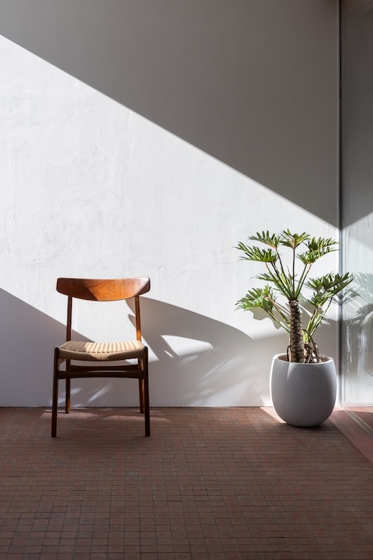 GREEN BOX IKEJIRI｜【2階バルコニー】無釉タイルの床、テラコッタ壁のスペースは商品撮影に最適