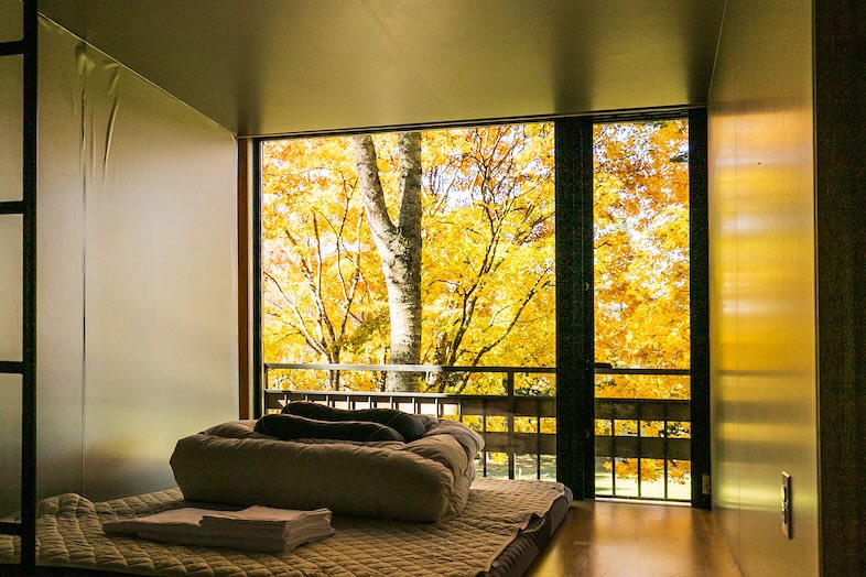 TINY GARDEN 蓼科 URBAN RESEARCH DOORS｜【CABIN】窓越しに映る木々の彩が映えるワンカット