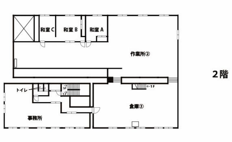 スタジオPia43.板橋工場｜間取り図2F