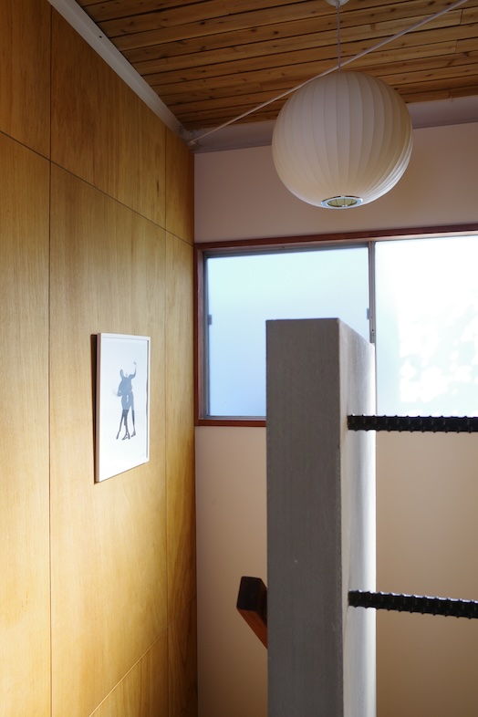 鎌倉スタジオオレンジ｜【2F 階段】木壁と自然光が印象的