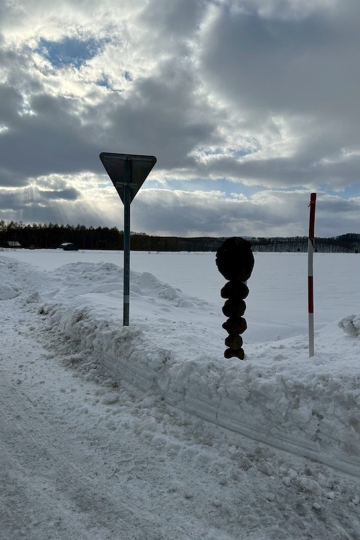 美瑛町十勝岳が一望できる森のレストラン｜白銀に包まれた幻想的な景観