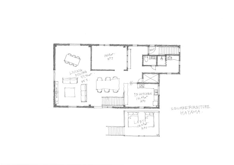 SQUARE FURNITURE HAYAMA｜平面図