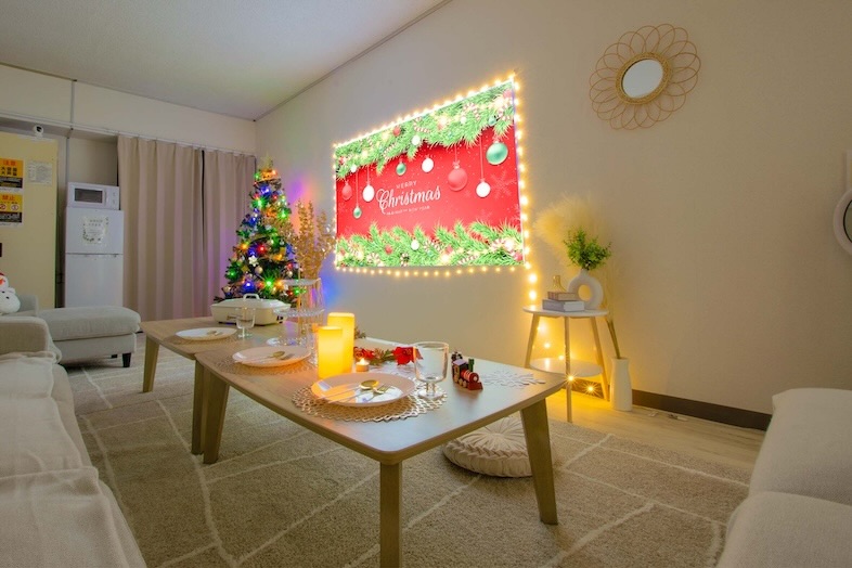 ミートアップルーム栄｜【ミートアップルーム】ホリデーセッティング例｜クリスマス・年末年始コンテンツや季節商品の広告撮影に