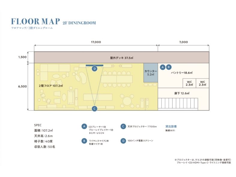 UNWEDDING中之島｜2Fダイニングルーム